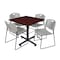 Kobe Kobe Square Table & Chair Set, Wood, Metal, Polypropylene Top TKB3636MH44GY - alternate 1